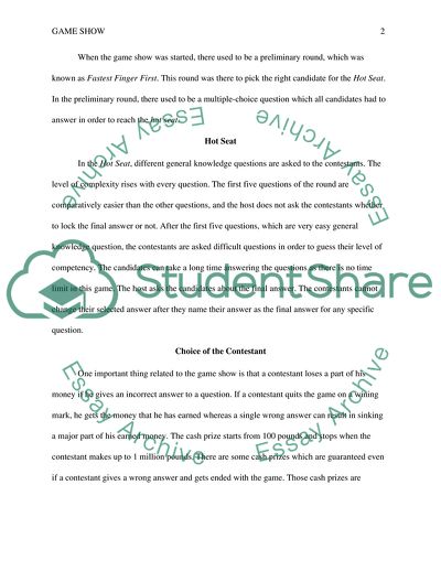 The Success of the Game Shows