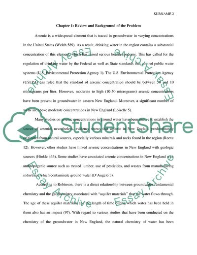 Arsenic in Groundwater in Eastern New England