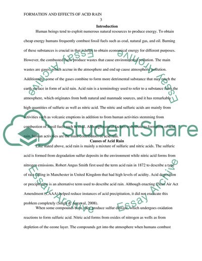 Formation and Effects of Acid Rain