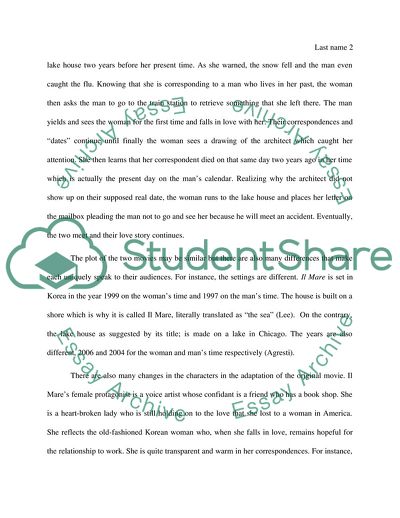 Contrasting Two Movies: Il Mare and The Lake House