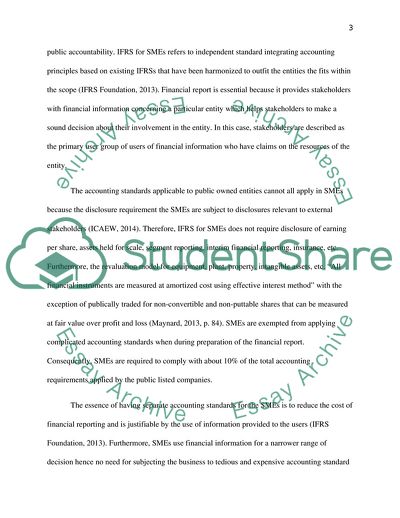 International Financial Reporting Standards for Small and Medium-Sized Enterprises