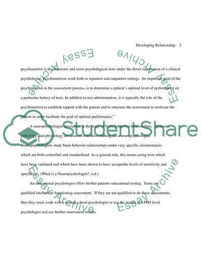 Developing Relationship