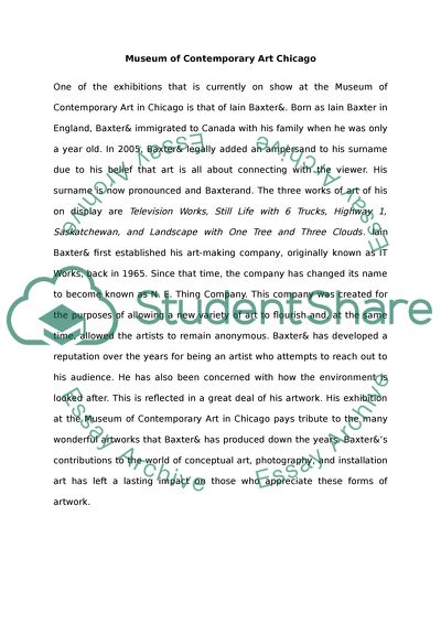 Museum of Contemporary Art Chicago