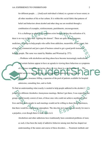 Problems with Alcoholism and Drug Abuse