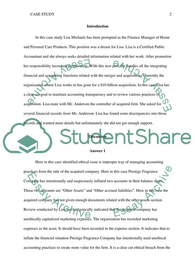 Ethical Issues in Accounting