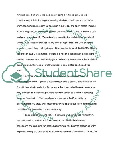 Gun Violence in Our Communities