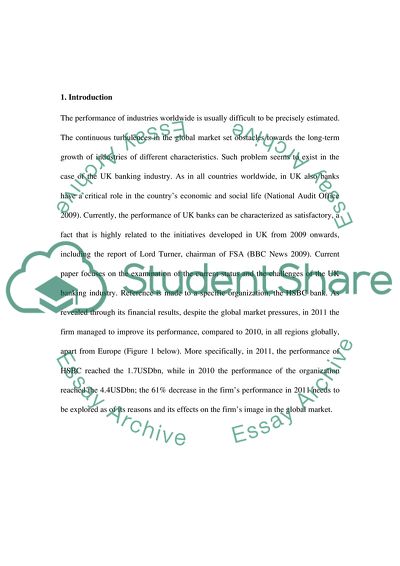 Critical Analysis of the UK: HSBC Bank