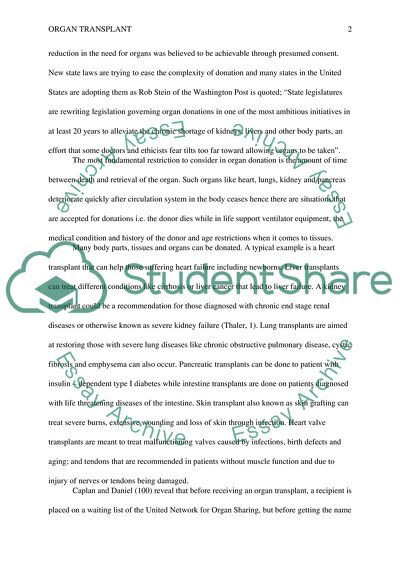 Willing Transfer of Biological Tissues