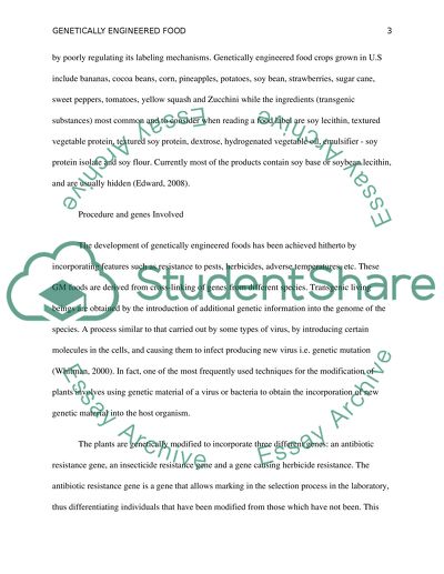 Genetically Engineered Food