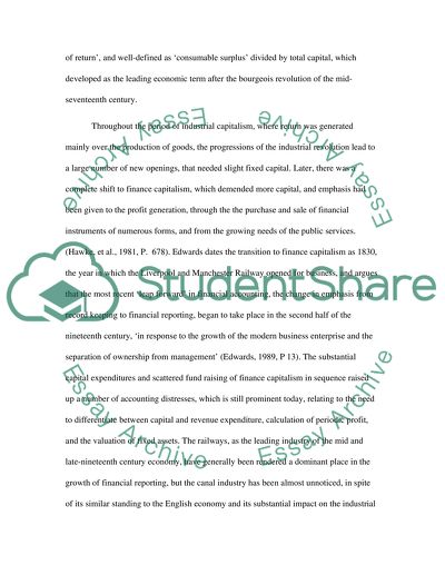 Successive Stages of Capitalism and the UKs Accounting Reporting Processes