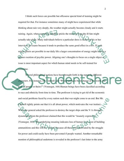 The Report on the Barnhouse Effect by Kurt Vonnegut