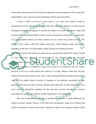 The Logic of Firm and Market