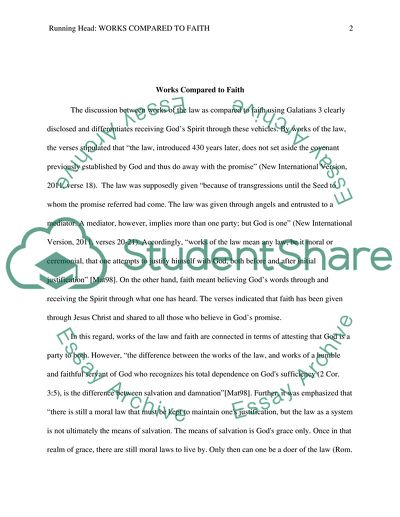 Works compared to Faith