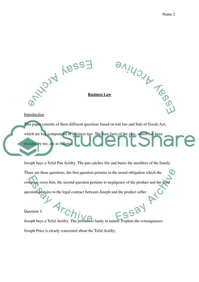 Business Law - Term Paper