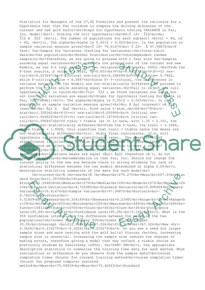 Statistics for Managers Individual work2 wk6