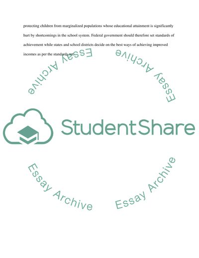 Involvement by the Federal Government in Setting State Education Policy
