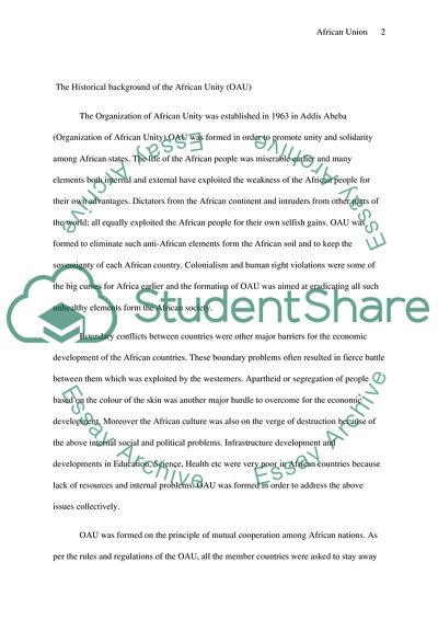 The Growth and Development of the African Continent Between the Member Countries