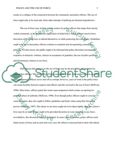 Police and the Use of Force