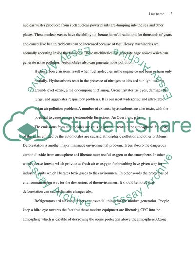 How our lifestyle can affect and is affecting our Environment