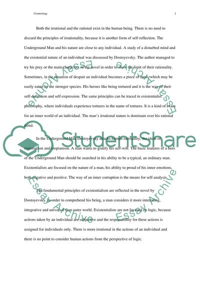 Dostoyevskys Underground Man