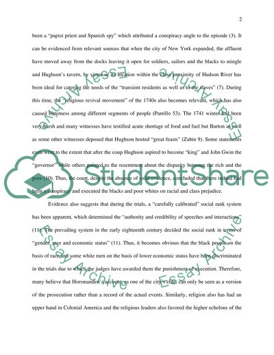Race and class in New York Conspiracy Trials of 1741