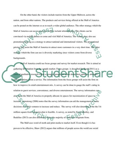 The Marketing Strategies of Mall of America