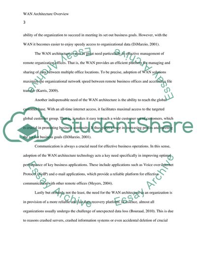 WAN Architecture Overview