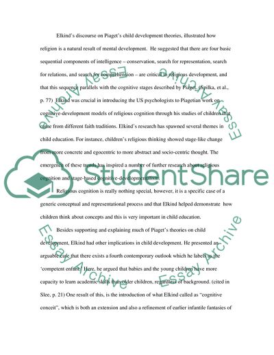 David Elkind and His Influence in the Field of Early Childhood Education