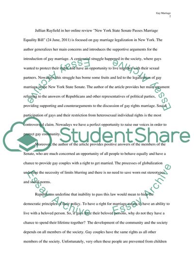 Gay Marriage, the Arguments, and the Motives