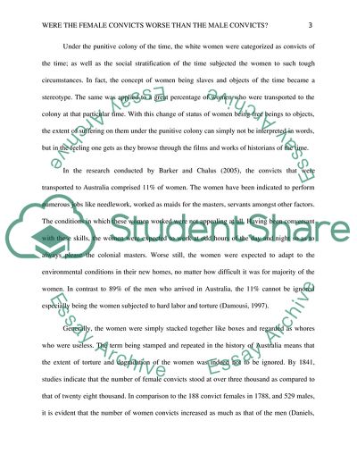 Were the female convicts worse than the male convicts