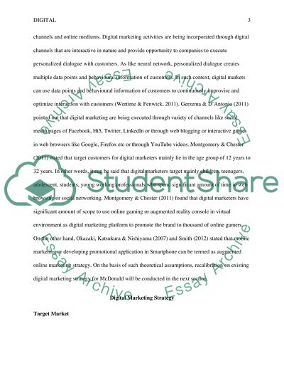 Digital Marketing of McDonald