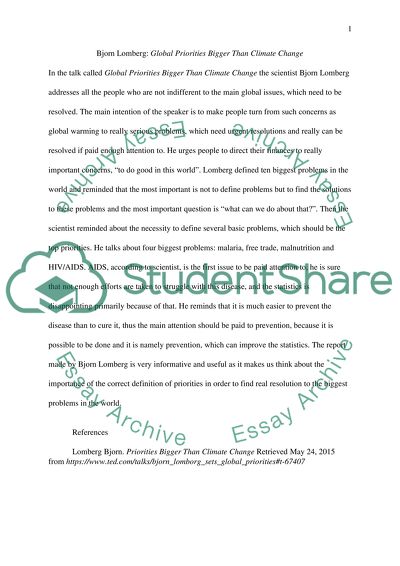 Global Priorities Bigger than climate change