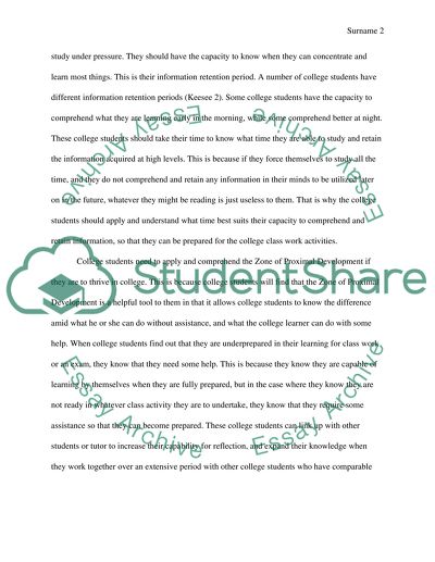 Applying Various Learning Techniques by Underprepared College Students