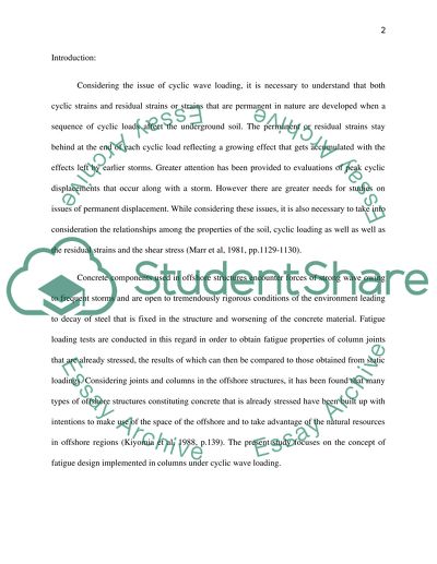 Fatigue design consideration in columns under wave cyclic loading