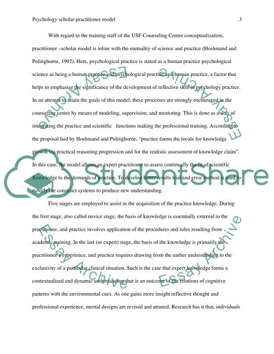 Scholar-practitioner model and the opportunity to have hand on experience in clinical psychology