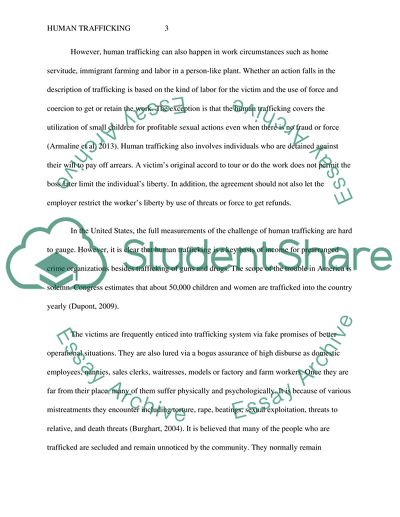 Inhumanity of Human Trafficking