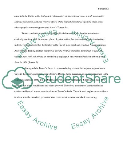 The Significance of the Frontier in American History by Turner