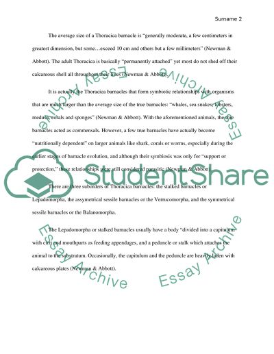 Commensal and Parasitic Barnacles