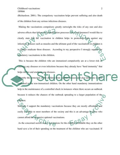 Childhood Vaccinations