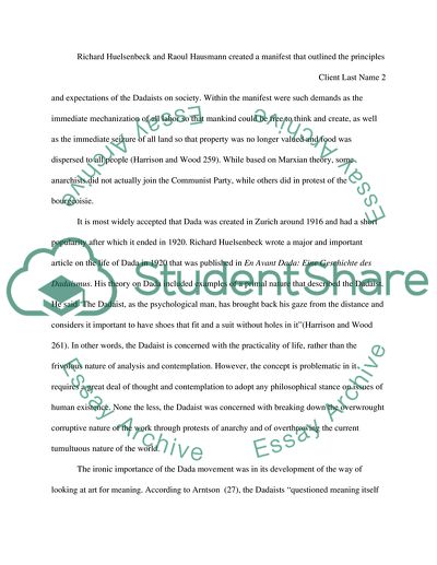 The Development of The Dadaism