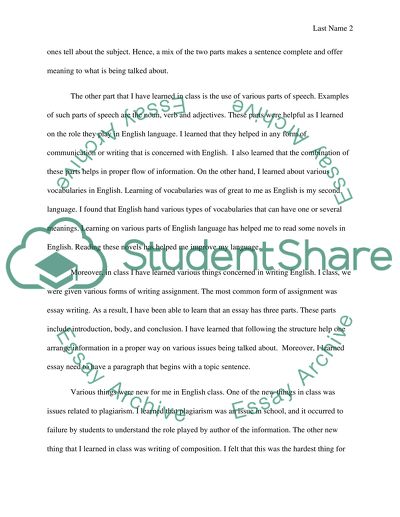 what i learned in english class essay examples essay about what i have learned in my english class