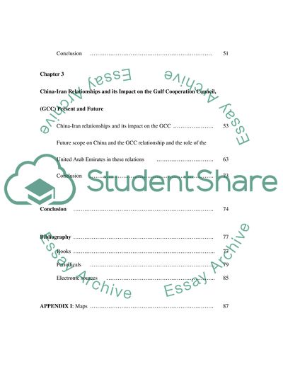 The Relationship of China and Iran