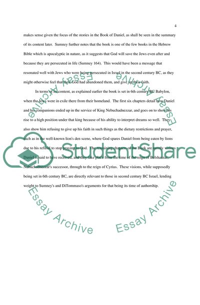 Synopsis of the Book of Daniel