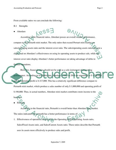 Accounting Evaluation And Forecast