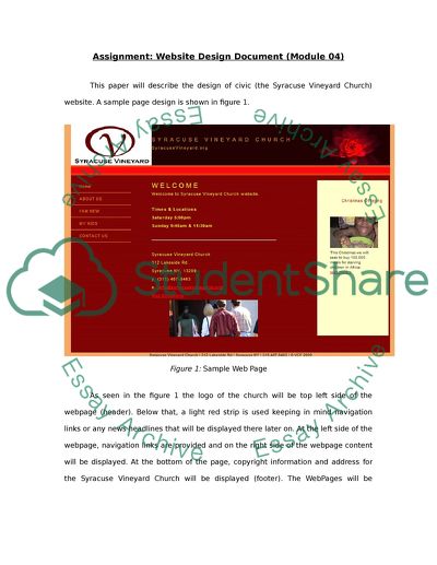 Initial Site Plan for a Church