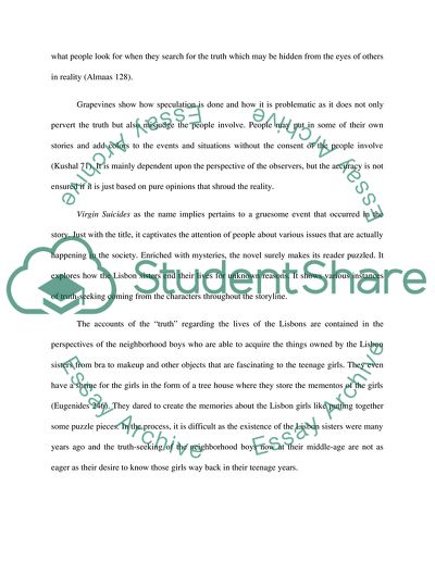 Analysis of Virgin Suicides