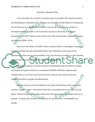 Planning and Operations in Crisis in Emergency Management: IS-1.A FEMA Course