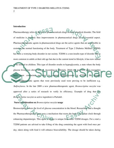 Nurse Consideration on Bromocriptine Mesylat Usage