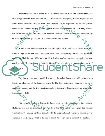 Main Aspects of Inland Freight Transport