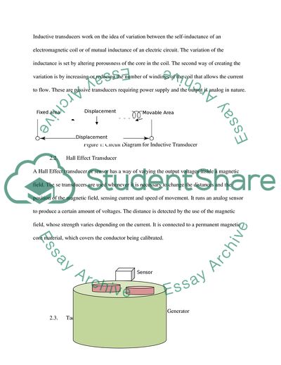 Types of Transducers and the Sensors that Make Up The Sensor Kit
